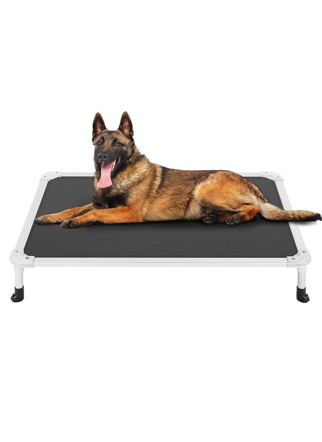 Chew Proof Elevated Dog Bed  Cooling Raised Pet Cot  Silver Aluminum Frame And Durable Textilene Mesh Fabric, Unique Designed NoSlip Feet For Indoor Or Outdoor Use, Black, Large, Cwc2003 - pzsku/ZBAFEEA77BEEF3A6162F8Z/45/_/1726218749/88ea7873-129b-46e5-85fc-aa5ac9378cfc