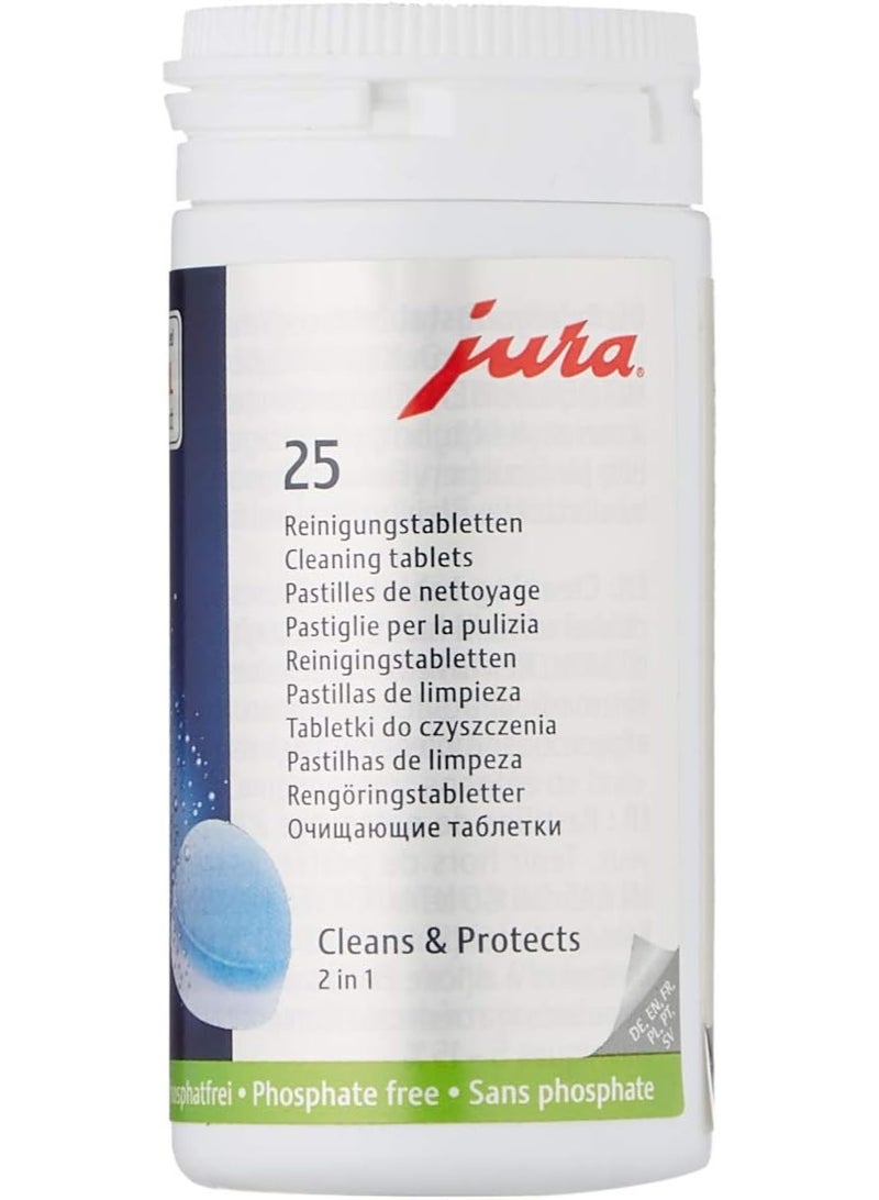 أقراص تنظيف من جورا ذات مرحلتين لآلات القهوة الأوتوماتيكية بالكامل، 25 قطعة