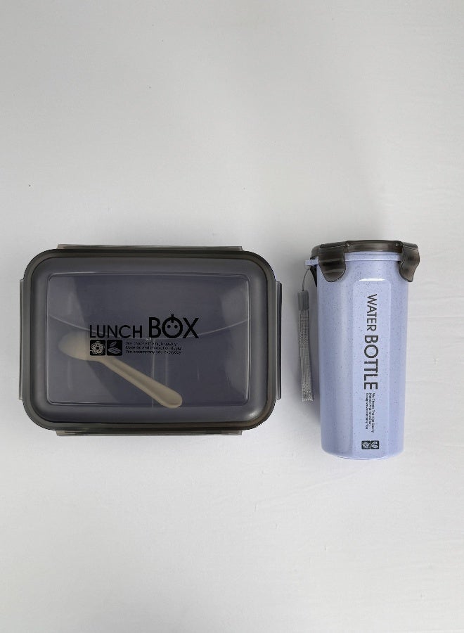 توشيونيكس طقم صندوق غداء سعة 1.2 لتر مع كوب زجاجة ماء سعة 500 مل - صندوق وجبات بينتو بثلاثة أقسام، وملعقة وكوب - آمن للاستخدام في الفريزر، مانع للتسرب ومحكم الإغلاق مع ثلاثة أقسام، خالٍ من مادة BPA، خفيف الوزن، متين وقابل لإعادة التدوير، مناسب للكبار والصغار - للمنزل، المكتب، المدرسة، الحضانة، السفر - 19×13×5 سم - Image 5