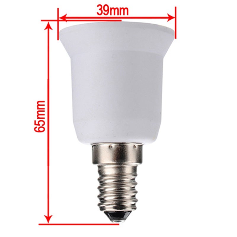 E14 to E26 E27 Bulb Base Adapter 5PCS White PBT Fireproof Copper Converter - High Temperature Resistant Multi-Voltage Socket Adapter for Ceiling Fans Lights LED Bulbs - Image 4