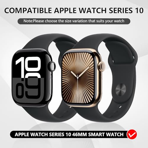 Suoman 3-Pack for Apple Watch Series 11/10 46mm Case, [Anti-Peeping] Ultra-Thin Tempered Glass Privacy Screen Protector, All-Round Durable Hard PC Glossy Protective Cover - Image 2