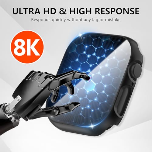 Suoman 3-Pack for Apple Watch Series 11/10 46mm Case, [Anti-Peeping] Ultra-Thin Tempered Glass Privacy Screen Protector, All-Round Durable Hard PC Glossy Protective Cover - Image 5