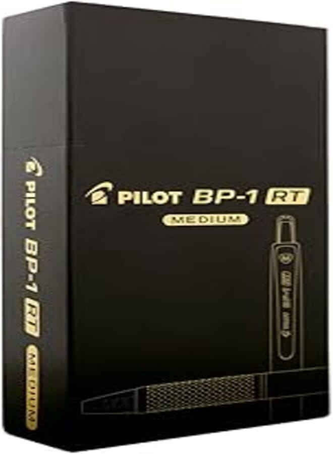 PILOT BALL PEN"PILOT BP-1 RT",M,BLACK,B-INK