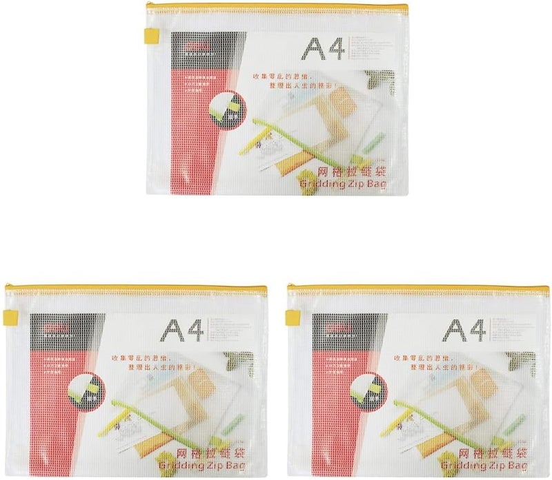 Deli E5596 Zip Bag Mesh, Assorted Color - 10 PCs (Pack of 3) - Image 1