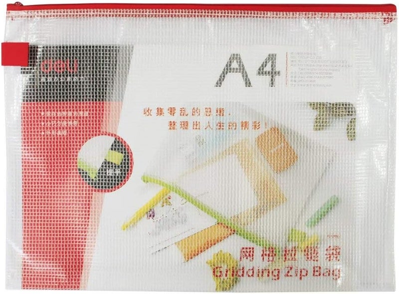 Deli E5596 Zip Bag Mesh, Assorted Color - 10 PCs (Pack of 3) - Image 4