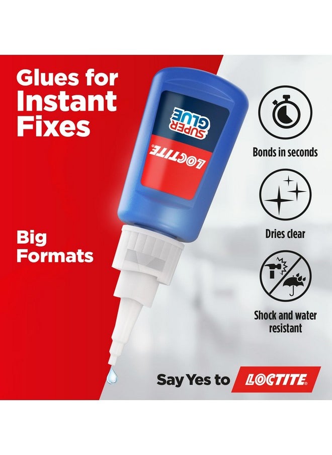 Loctite Loctite Super Glue, All Purpose Liquid Adhesive for Repairs, Super Strong Clear Glue for Various Materials, Superglue for Precise Repairs, bonds In seconds, DIY, water & shock resistant, 20g  - Image 2