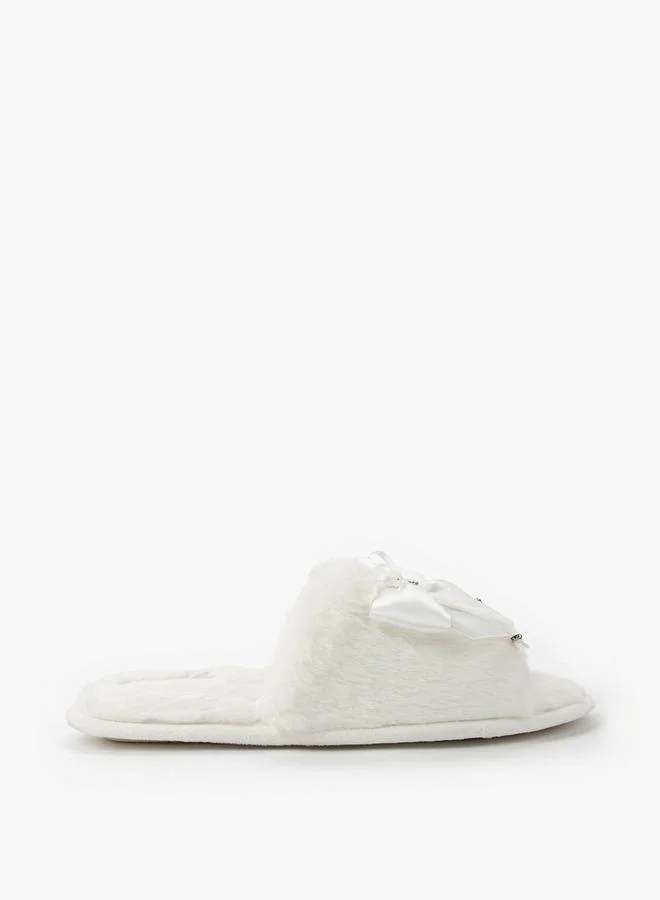 Le Confort Women Faux Fur Bedroom Slippers