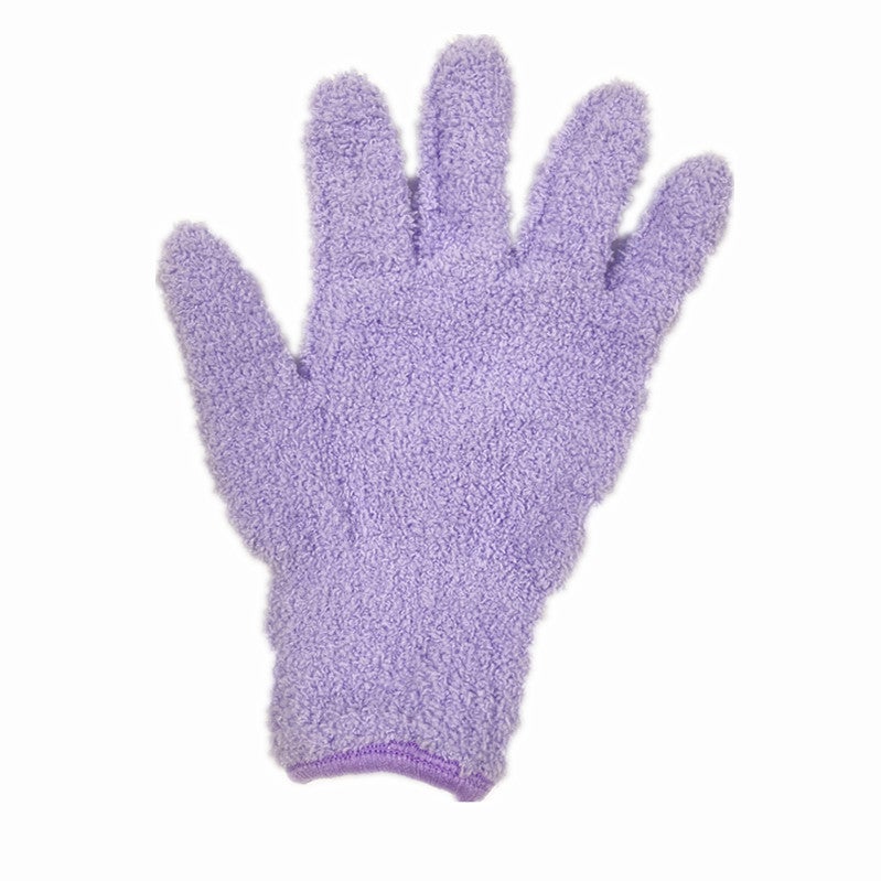 Hot-Sale Dust-Removing Gloves, Coral Fleece, Multicolor light purple one. 