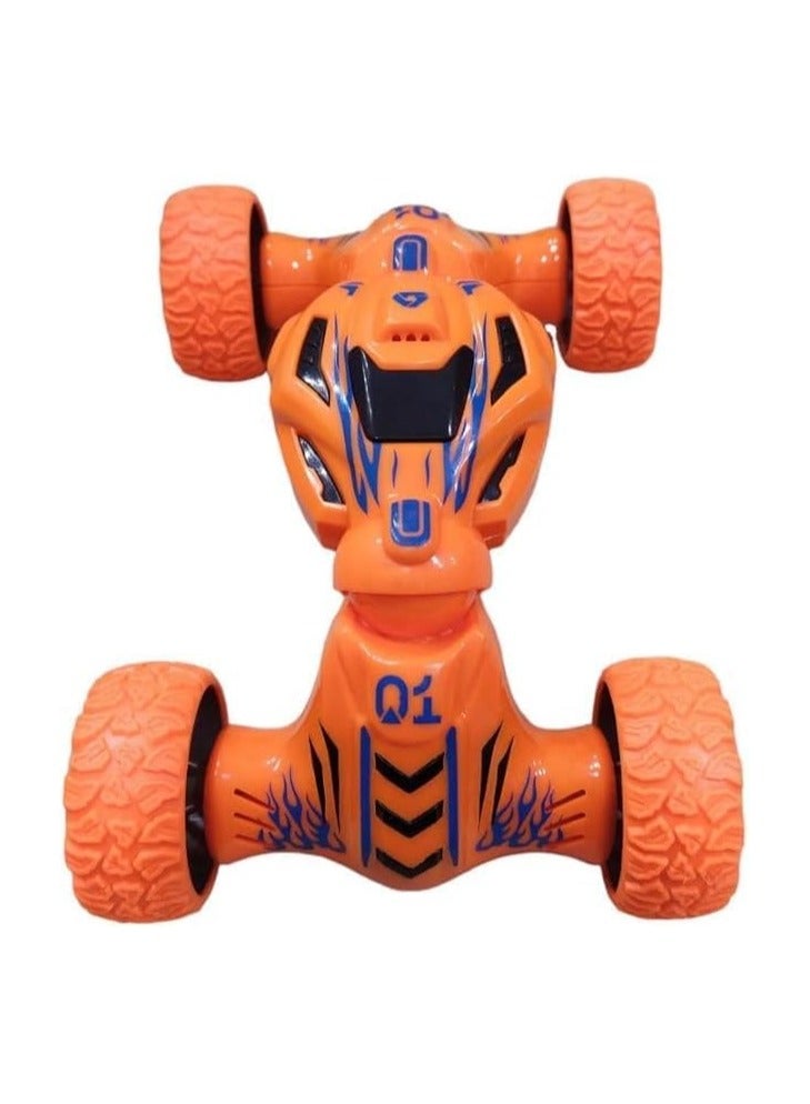 Pull Back Car Toy for Boys - Four Wheel Drive Off-Road Vehicle Inertial Drive, Gift for 3-6 Years Old Kids Orange - Image 1