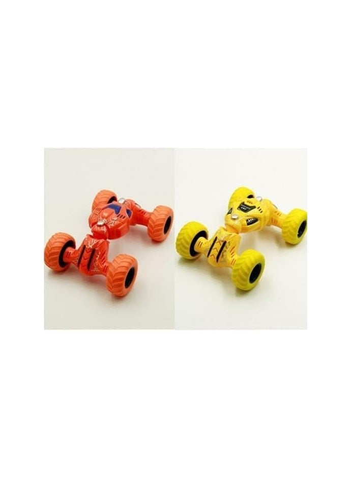 Pull Back Car Toy for Boys - Four Wheel Drive Off-Road Vehicle Inertial Drive, Gift for 3-6 Years Old Kids Orange - Image 2