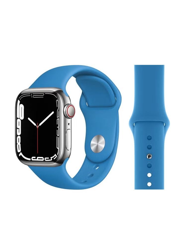 Zaboon Solid Silicone Replacement Band for Apple Watch 45/44/42mm Series 7/6/5/4/SE - Image 2