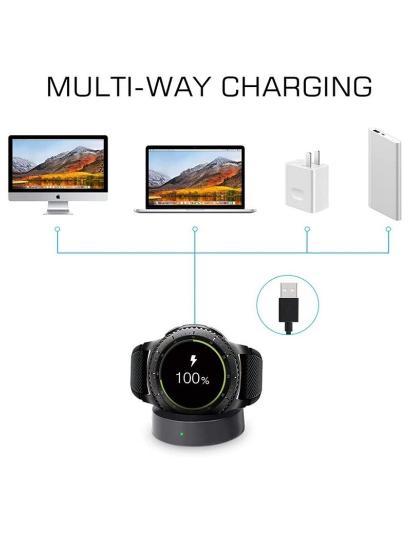 Gravity Wireless Charging Dock Cradle Charger compatible with Samsung Gear S3 Classic Frontier Smart Watch Charging Dock Watch - Image 3