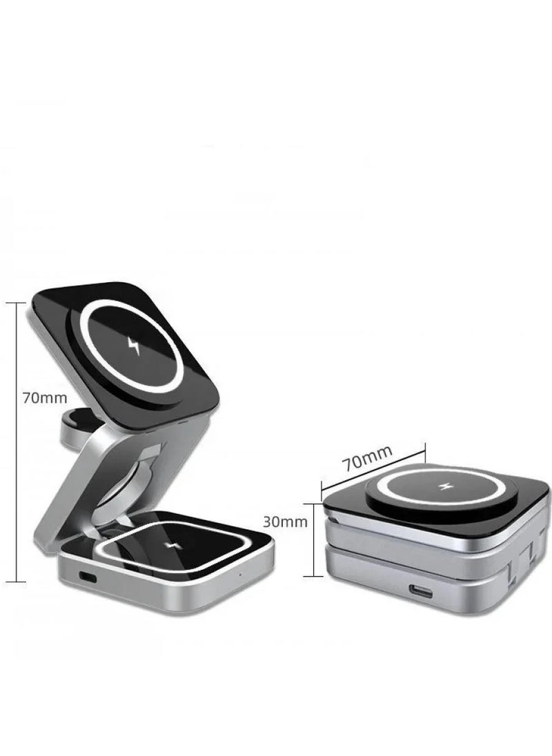 Denx - Magnetic  Holder Wireless Fast Charger Type C Port 15 W - Image 1
