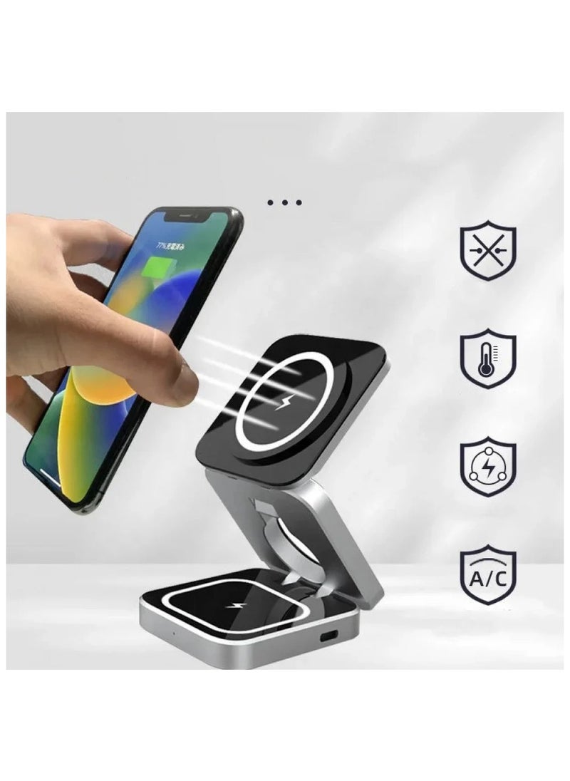 Denx - Magnetic  Holder Wireless Fast Charger Type C Port 15 W - Image 1