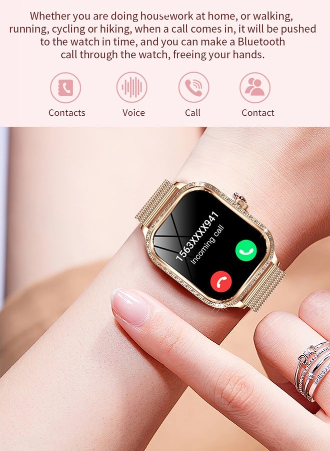 RollsTimi  Ladies Smartwatch with Diamond design Luxury watch,1.75" HD Fitness Tracker Watch with Heart Rate, Sleep Monitor,110+ Sport Modes Fitness Watches for Women - Image 3