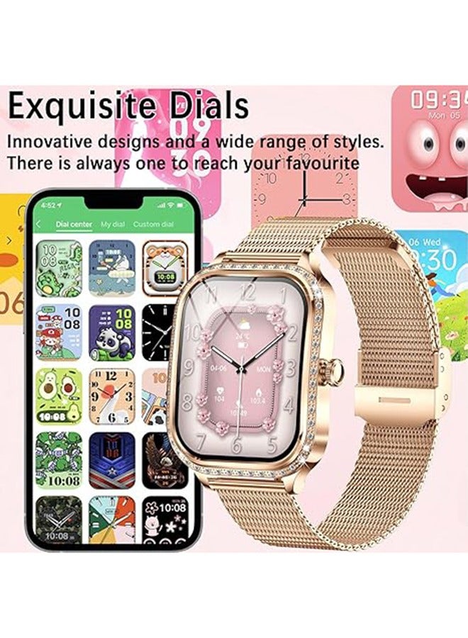 RollsTimi  Ladies Smartwatch with Diamond design Luxury watch,1.75" HD Fitness Tracker Watch with Heart Rate, Sleep Monitor,110+ Sport Modes Fitness Watches for Women - Image 5