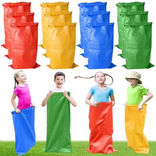 Warmfarm 16PCS Large Size Potato Sack Race Bags for Family Game Outdoor Games for Adults and Kids Colorful Polypropylene PP Material Bean Bag Game Set for Yard Games - Image 1