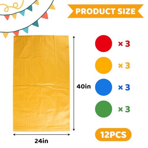 Warmfarm 16PCS Large Size Potato Sack Race Bags for Family Game Outdoor Games for Adults and Kids Colorful Polypropylene PP Material Bean Bag Game Set for Yard Games - Image 5