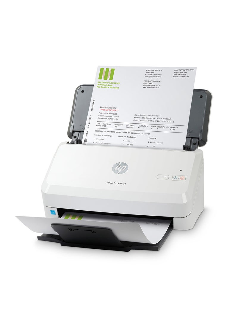 HP ماسحة ضوئية لتغذية الورق Scan Jet Pro 3000 S4 باللون الأبيض أبيض - Image 4
