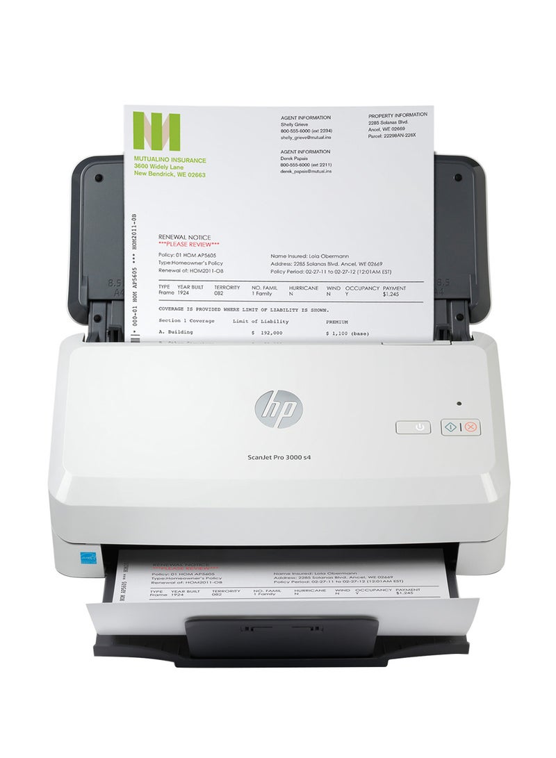HP ماسحة ضوئية لتغذية الورق Scan Jet Pro 3000 S4 باللون الأبيض أبيض - Image 3