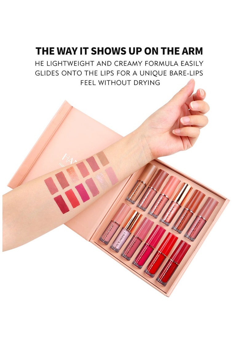 Handaiyan Lipstick Set Matte Liquid 12 Colors Long Lasting Waterproof for Women Highly Pigment Velvety Nude Super Stay Soft Hydrating & Lightweight Professional Moisturizing Makeup Lips Gift  - Image 5