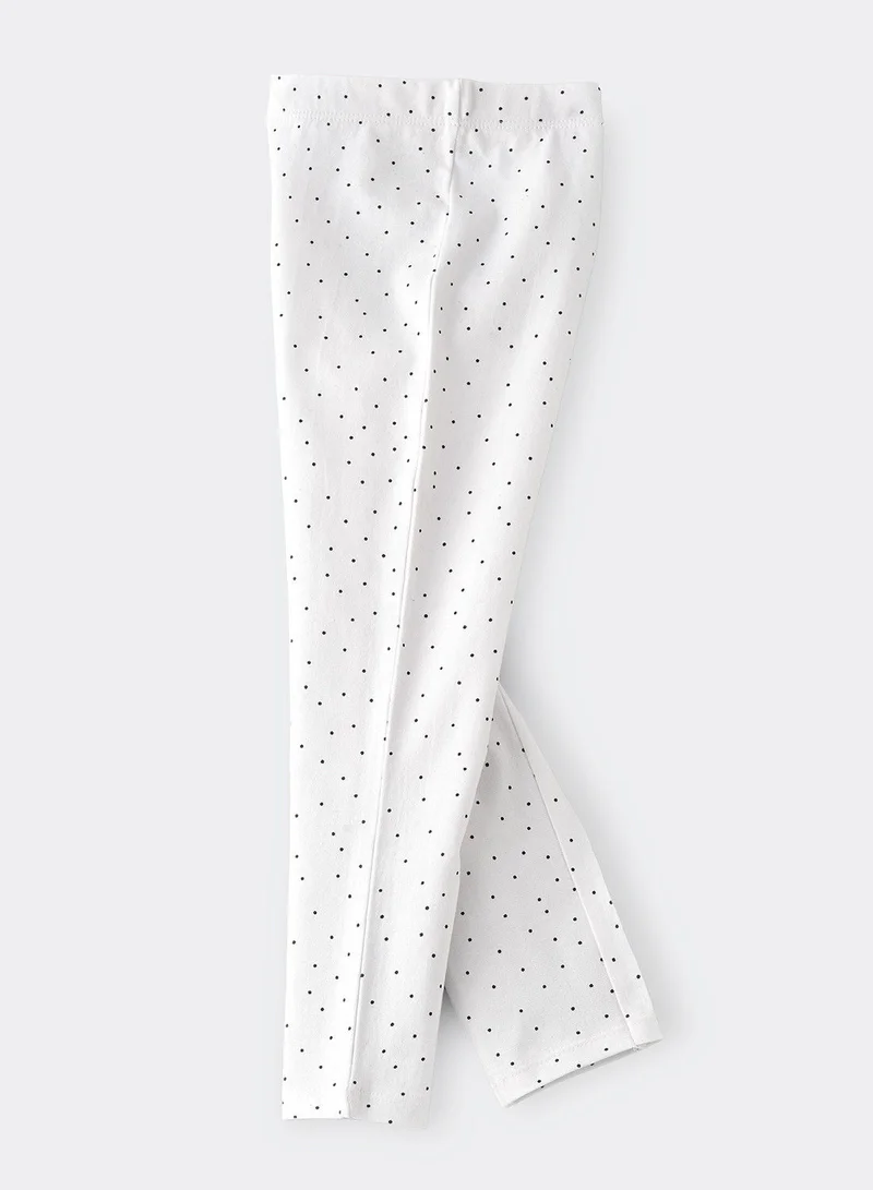 Jelliene Legging With Black Dot Print