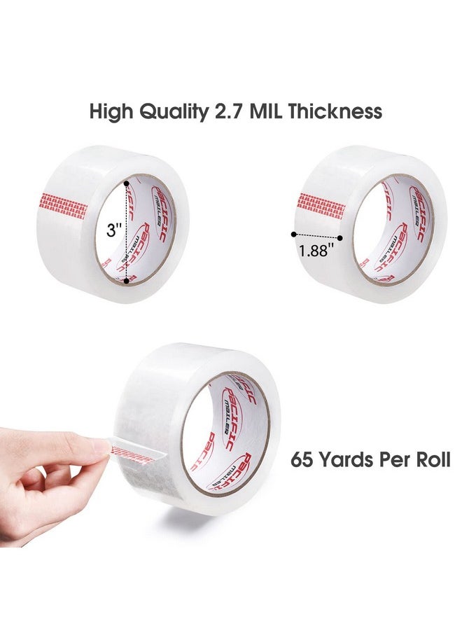 Pacific Mailer Packing Tape 1.88 Inch Wide X 65 Yards Per Roll Clear 2.7Mil Thickness Heavy Duty Packaging Tape Carton Tape For Shipping Moving Sealing [Pack Of 3 Rolls]  - Image 2