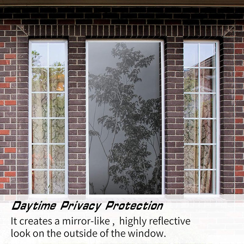 S-Sia Vendors-Good Purchase Good Care SIA VENDORS One Way Window Film Privacy AntiUV Heat Control Reflective Glass Tint for Home Static Cling Vinyl Silver 178 Inch X 787in - Image 2