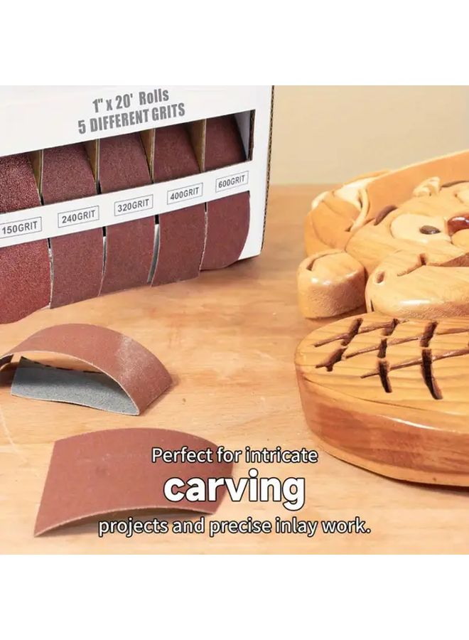 Emery Cloth Roll 6m 5 Grits 150 240 320 400 600 Abrasive Sandpaper for Woodworking Automotive Metal Polishing - Image 4