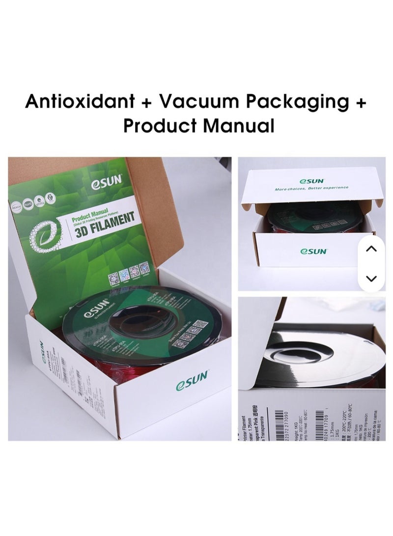 إي صن خيوط طابعة ثلاثية الأبعاد ESUN PLA+ بقطر 1.75 ملم ووزن 1 كجم، متانة وصلابة عالية - Image 3