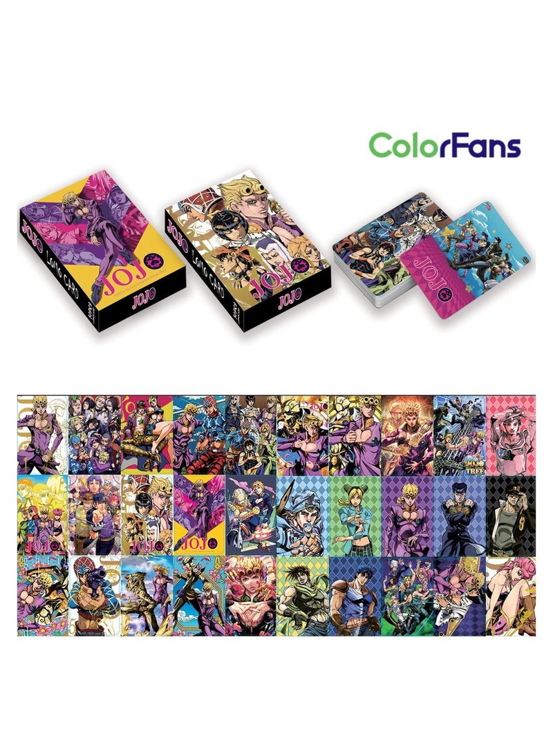 Color Fans 30 Pcs JoJo Bizarre Adventure Cute Anime Lomo Card - Image 1