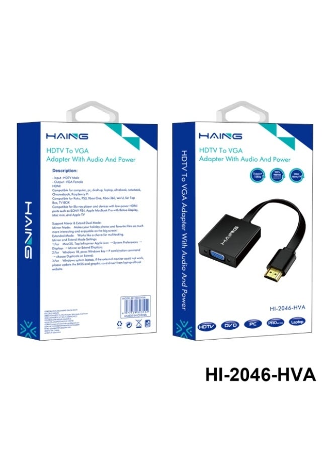 Haing Vga to hdtv Adapter With Audio And Power 2046  - Image 4