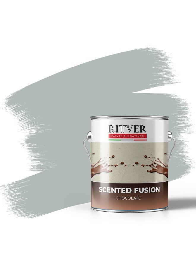 ريتفر طلاء جدران مستحلب برائحة الشوكولاتة من ريتفر، مثالي للتشطيبات الداخلية، برائحة الشوكولاتة، 3.6 لتر، رمادي غامق، شفافية عالية، لمسة نهائية غير لامعة - Image 1