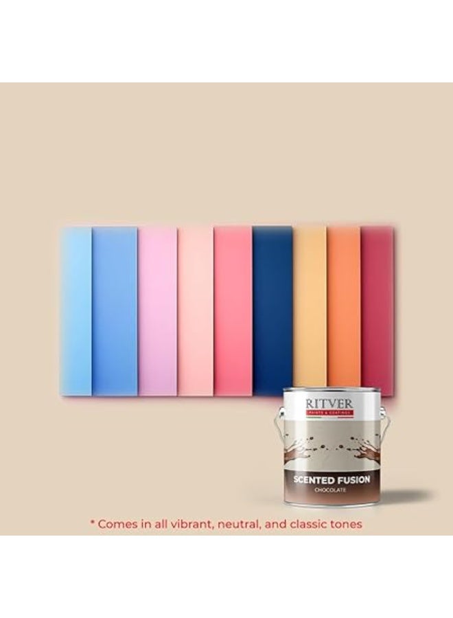 ريتفر طلاء جدران مستحلب برائحة الشوكولاتة من ريتفر، مثالي للتشطيبات الداخلية، برائحة الشوكولاتة، 3.6 لتر، رمادي غامق، شفافية عالية، لمسة نهائية غير لامعة - Image 3