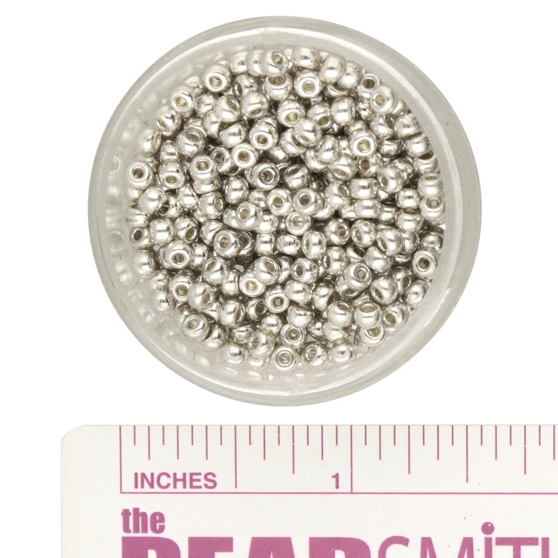 Miyuki Round Seed Bead Size 8/0 22g-tube Galvanized Silver - Image 2