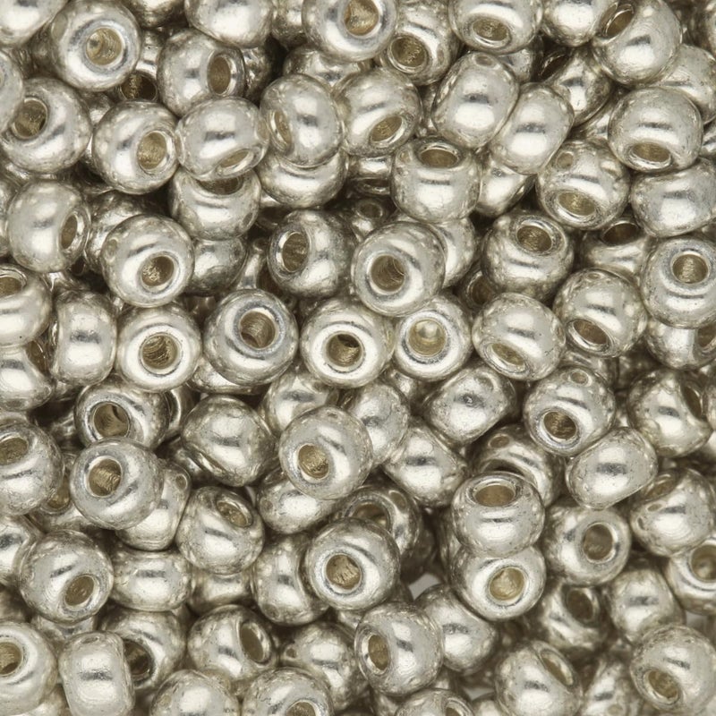 Miyuki Round Seed Bead Size 8/0 22g-tube Galvanized Silver - Image 1