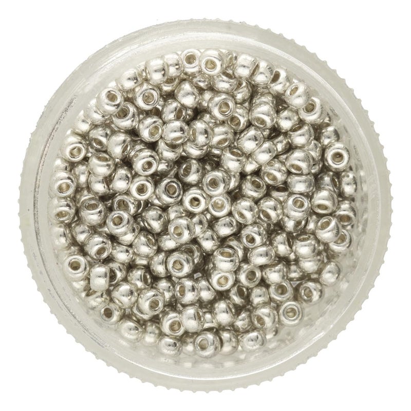 Miyuki Round Seed Bead Size 8/0 22g-tube Galvanized Silver - Image 3