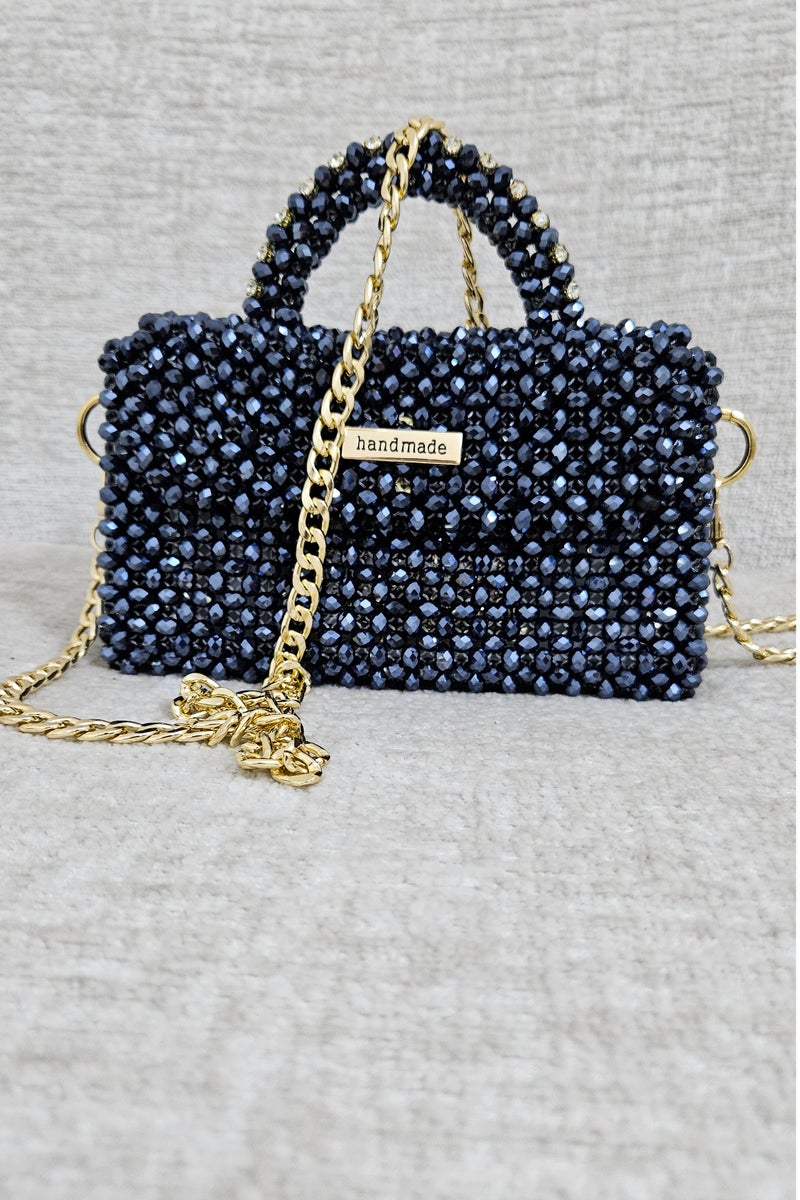 Handmade Crystal beaded bag - Image 3