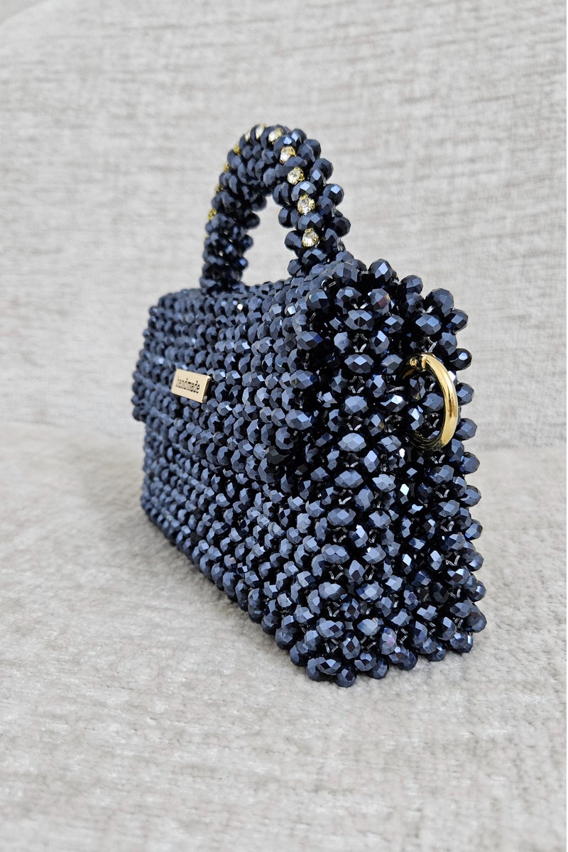 Handmade Crystal beaded bag - Image 2