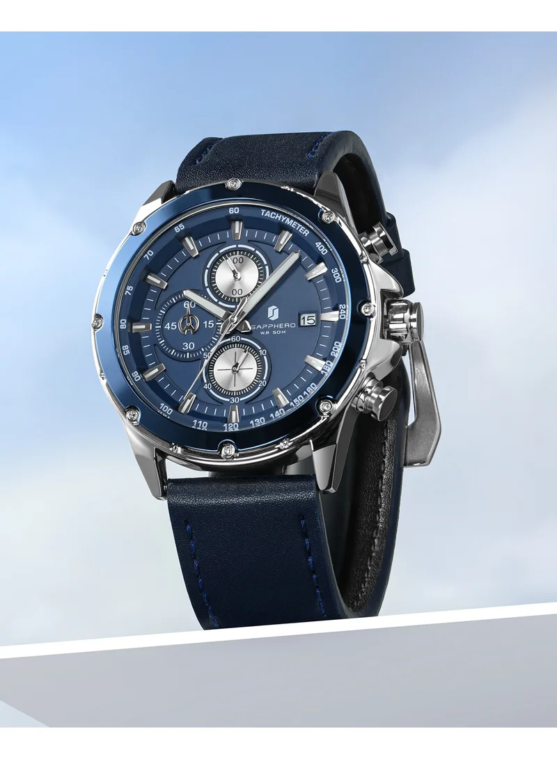 Sapphero SAPPHERO Watches for Men Arabic Numeral Dial Quartz Wristwatch 50M Waterproof Luminous Watches Mens Watch Work Sport Casual Dress Watch with Stainless Steel Strap Elegant Gifts for Men