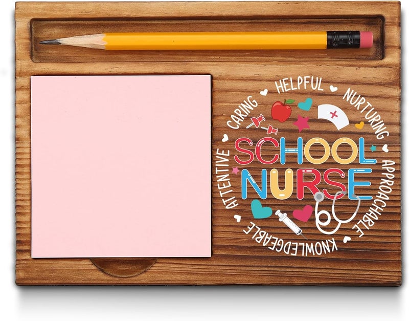 akeke School Nurse Appreciation Gifts, School Nurse Gifts, Thank You School Nurse Gifts, School Nurse Office Decor, School Nurse Desk Self-Stick Note Pad Holders GAA6 - Image 1