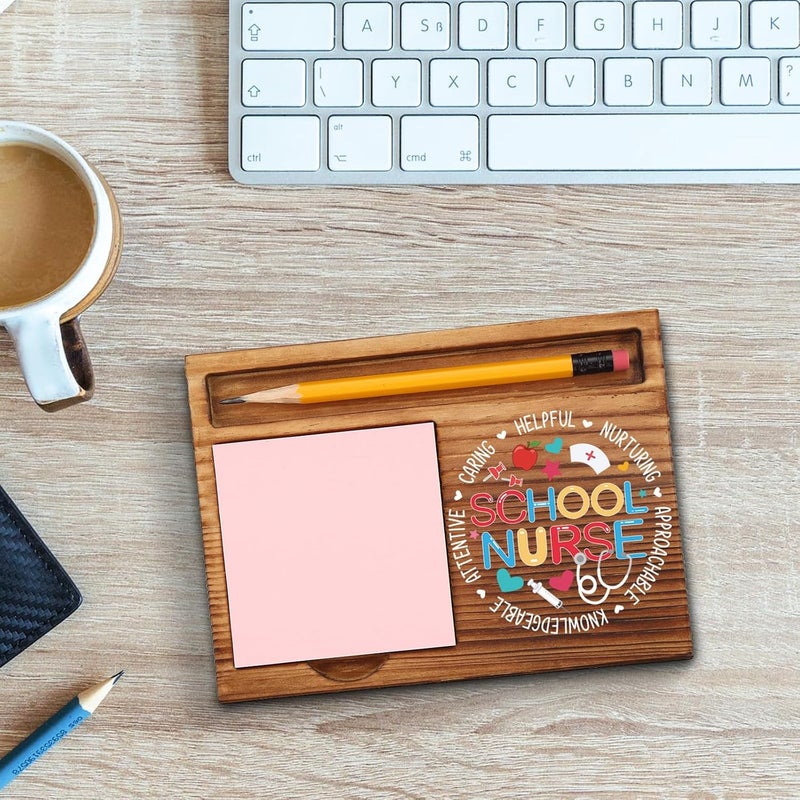 akeke School Nurse Appreciation Gifts, School Nurse Gifts, Thank You School Nurse Gifts, School Nurse Office Decor, School Nurse Desk Self-Stick Note Pad Holders GAA6 - Image 3