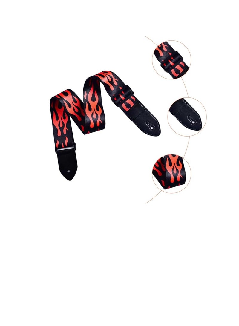 Generic Adjustable Guitar Strap, Guitar Strap, Acoustic Guitar Strap, Adjustable Guitar Shoulder Strap, Guitar Strap Set for Electric and Acoustic Guitars, Basses, Electric & Western Guitars with 5 Picks - Image 3