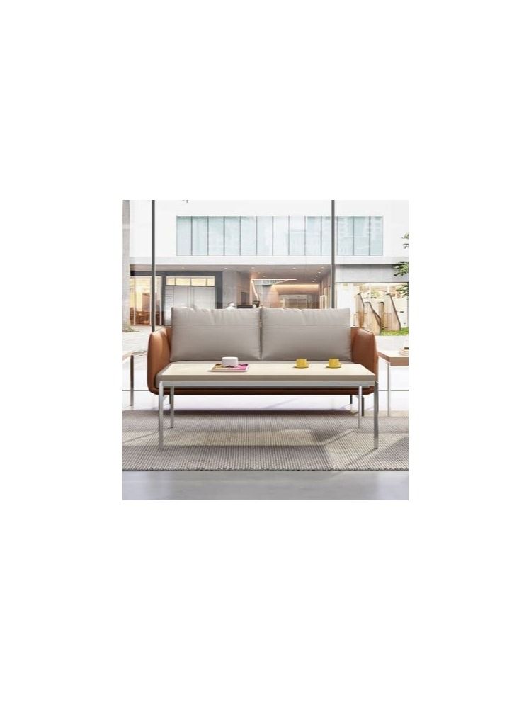 BAFCO Coffee Table Harta Centre Table Melamine Top Stainless Steel Legs for Living Room Bedroom Balcony Office - Image 2