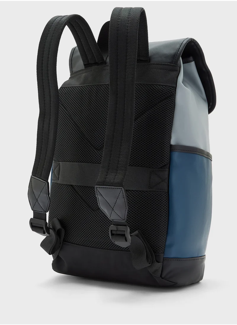 Robert Wood Casual Backpack With Luggage Pass Through