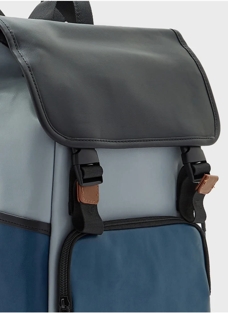 روبرت وود Casual Backpack With Luggage Pass Through