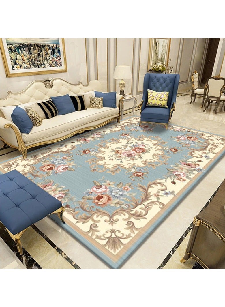 Loquat Squality Polyester Fiber Rectangular Machine Washable Carpet