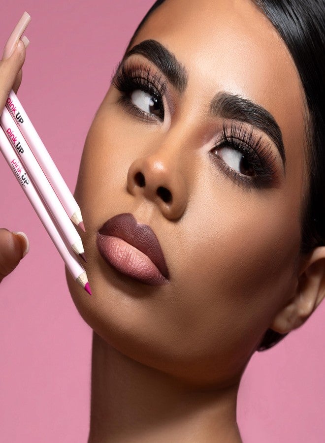 Pink Up | Lip Liner | Lip Definer | Complements Your Look | Enhances Lip Volume | Highly Pigmented | Long-Lasting | Shade: Ashen | Model PKLL30 - Image 5