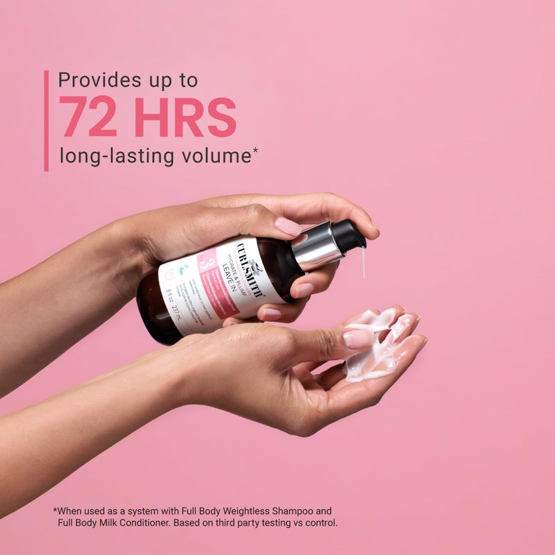 CURLSMITH Hydrate & Plump Leave-In - Lightweight Leave-In Conditioner for Curls, Hydrating & Volumizing, For All Curl Types, Vegan & Cruelty Free (8 oz) - Image 4