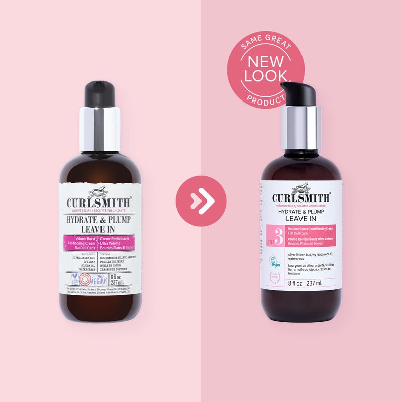 CURLSMITH Hydrate & Plump Leave-In - Lightweight Leave-In Conditioner for Curls, Hydrating & Volumizing, For All Curl Types, Vegan & Cruelty Free (8 oz) - Image 5